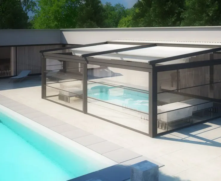 Pergola Evolution addossata alla casa